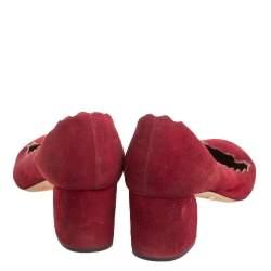 Pre Owned Chloe Red Suede Lauren Pumps Size 37