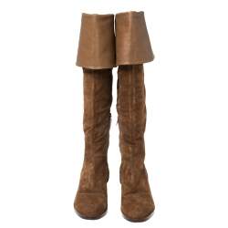 Chloe Brown Suede Over The Knee Boots Size 40