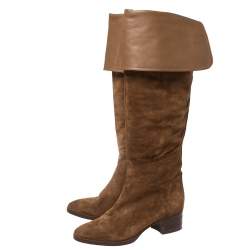 Chloe Brown Suede Over The Knee Boots Size 40