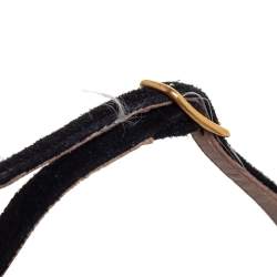 Chloé Black Suede And Patent Leather Ankle Strap Sandals Size 40