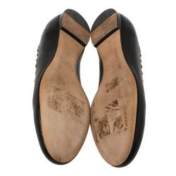 Pre Owned Chloé Black Leather Lauren Ballet Flat Size 39