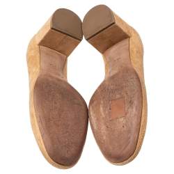 Pre Owned Chloé Beige Suede Lauren Pumps Size 36.5