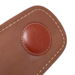 Pre Owned Chloé Black Canvas 'Woody' Logo Strap Slide Flat Sandals Size 39