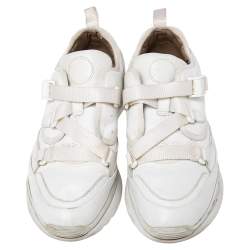 Pre Owned Chloe White Leather Sonnie Slip On Sneakers Size 38