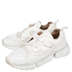 Pre Owned Chloe White Leather Sonnie Slip On Sneakers Size 38