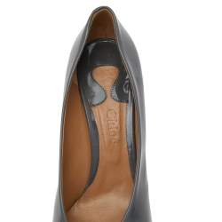 Pre Owned Chloe Grey Patent Leather Pumps Size 41