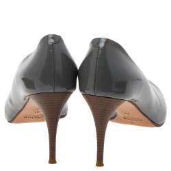 Pre Owned Chloe Grey Patent Leather Pumps Size 41