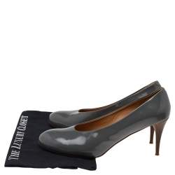 Pre Owned Chloe Grey Patent Leather Pumps Size 41