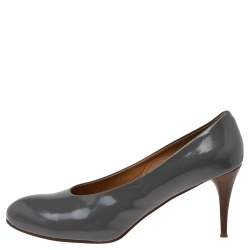 Pre Owned Chloe Grey Patent Leather Pumps Size 41