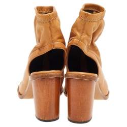 Pre Owned Chloe Brown Leather Ankle Length Boots Size 39