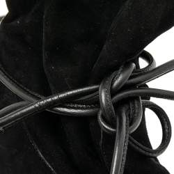 Pre Owned Chloe Black Suede Mid Calf Length Boots Size 41