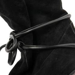 Pre Owned Chloe Black Suede Mid Calf Length Boots Size 41