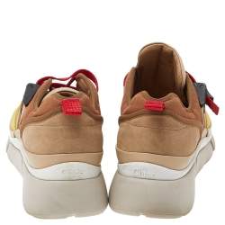 Pre Owned Chloe Multicolor Leather And Canvas Sonnie Low Top Sneakers Size 39