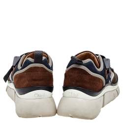 Pre Owned Chloe Multicolor Mesh And Suede Sonnie Low Top Sneakers Size 38