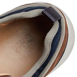 Pre Owned Chloe Multicolor Mesh And Suede Sonnie Low Top Sneakers Size 38