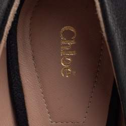 Pre Owned Chloe Black Leather Beckie Pumps Size 36.5 