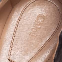 Pre Owned Chloe Black Scalloped Suede Lauren Ballet Flats Size 40