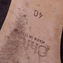 Pre Owned Chloe Black Scalloped Suede Lauren Ballet Flats Size 40