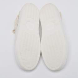 Pre Owned Chloe Cream Lace And Leather Lauren Lace Up Sneakers Size 37