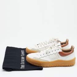Pre Owned Chloe White Leather Low Top Sneakers Size 36