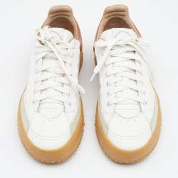 Pre Owned Chloe White Leather Low Top Sneakers Size 36
