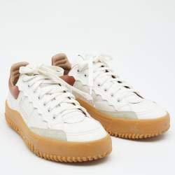 Pre Owned Chloe White Leather Low Top Sneakers Size 36