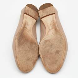 Pre Owned Chloe Dusty Pink Scalloped Leather Lauren Ballet Flats Size 39