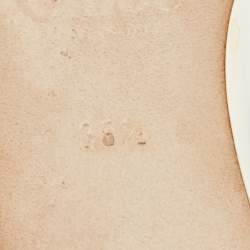 Pre Owned Chloe White Patent Leather Lauren Scalloped Ballet Flats Size 38.5