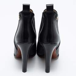 Pre Owned Chloe Black Leather Ankle Booties Size 40