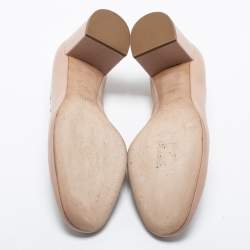 Pre Owned Chloe Dusty Pink Scalloped Leather Lauren Pumps Size 39