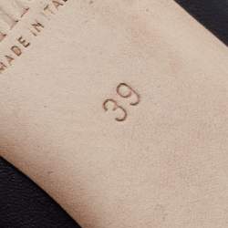 Pre Owned Chloe Black Scalloped Leather Lauren Ballet Flats Size 39