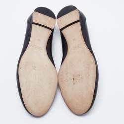 Pre Owned Chloe Black Scalloped Leather Lauren Ballet Flats Size 39