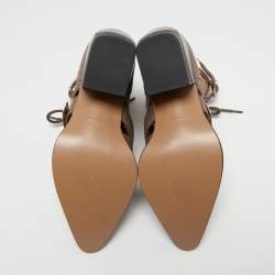 Pre Owned Chloé Rylee Brown Suede And Leather Buckled Ankle Boots Size 40