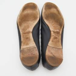 Chloe Black Leather Lauren Ballet Flats Size 37