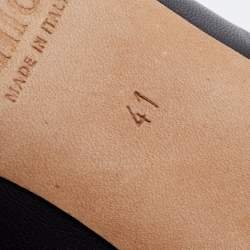 Pre Owned Chloe Black Scalloped Leather Lauren Block Heel Pumps Size 41