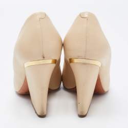 Pre Owned Chloe Beige Leather Beckie Pumps Size 38