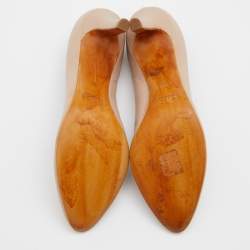 Pre Owned Chloe Beige Leather Lauren Scallop Trim Pumps Size 40