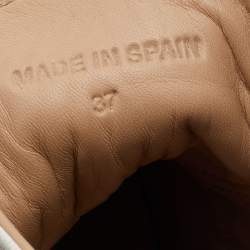 Pre Owned Chloe Off White Leather High Top Sneakers Size 37