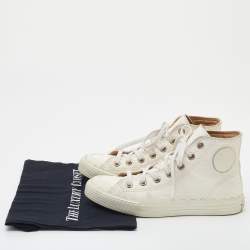 Pre Owned Chloe Off White Leather High Top Sneakers Size 37
