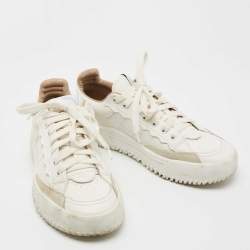 Pre Owned Chloe White Leather Franckie Sneakers Size 35