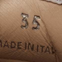 Pre Owned Chloe White Leather Franckie Sneakers Size 35