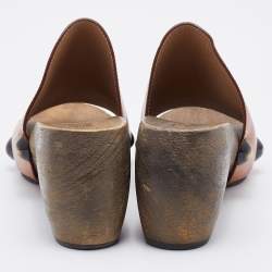 Chloe Brown Leather Peep Toe Clogs Size 36