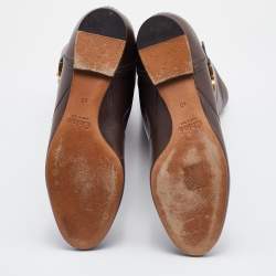 مملوكة مسبقًا Chloe Dark Brown Leather Knee Length Boots Size 40