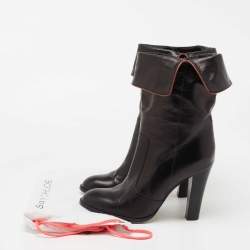 Pre Owned Chloe Black Leather Ankle Booties Size 39