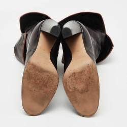 Pre Owned Chloe Black Leather Ankle Booties Size 39