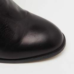 Pre Owned Chloe Black Leather Ankle Booties Size 39