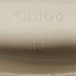 Pre Owned Chloe Grey Rubber Betty Rain Boots Size 36