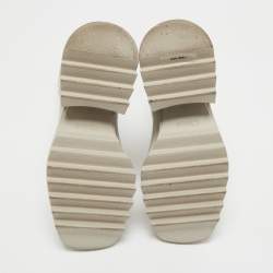 Pre Owned Chloe Grey Rubber Betty Rain Boots Size 36