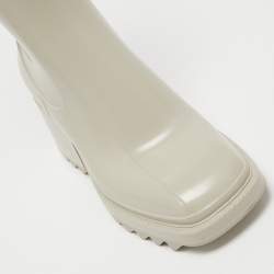 Pre Owned Chloe Grey Rubber Betty Rain Boots Size 36