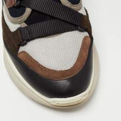 Chloe Multicolor Mesh And Suede Sonnie Low Top Sneakers Size 38